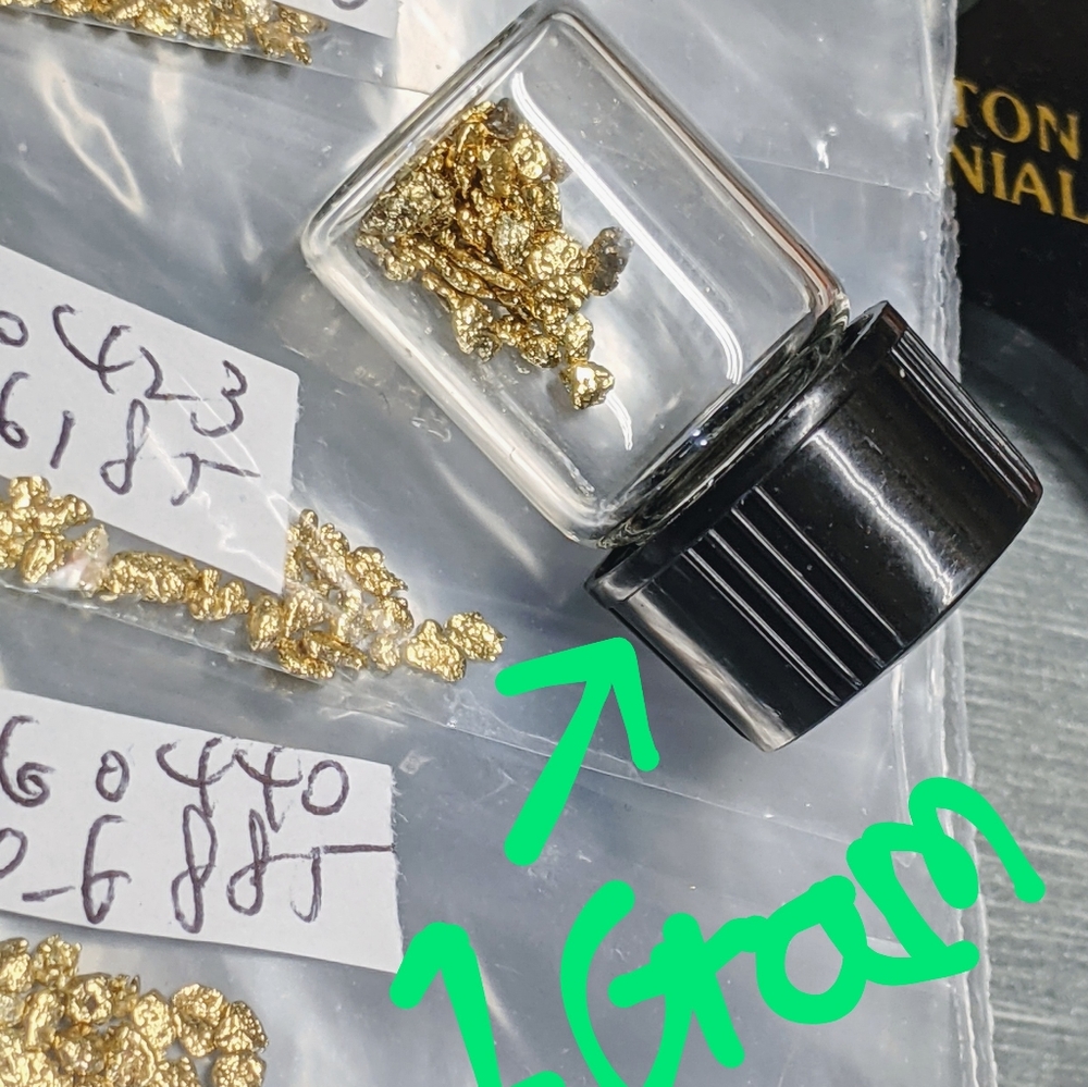 22k Raw Alaskan Gold Nuggets,1G HiGrade Mesh#10-14